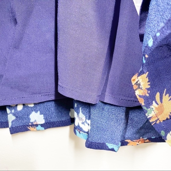 Capulet Navy Mae Floral Button Down Dress NWT L - Picture 7 of 8